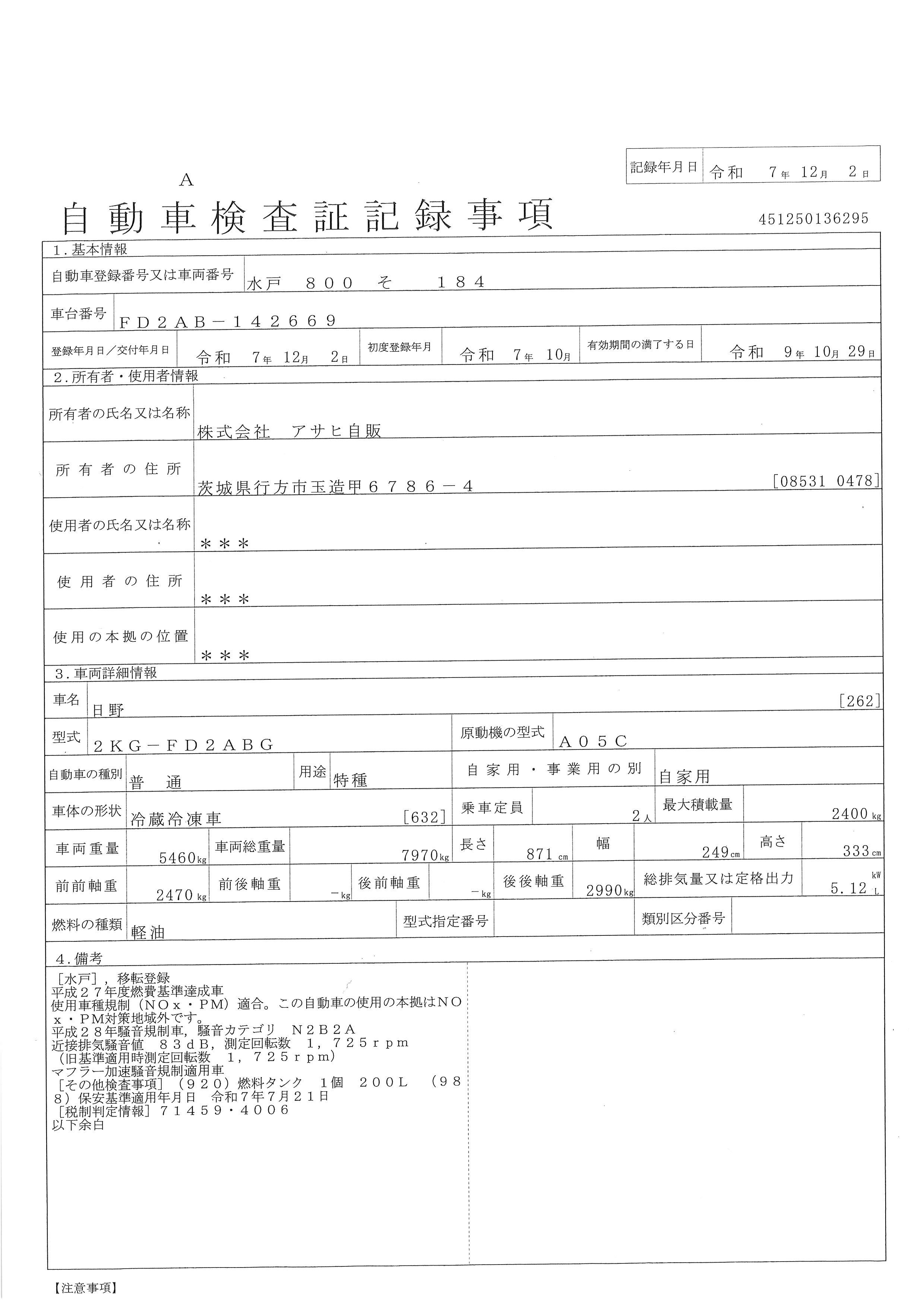 車検証をみる