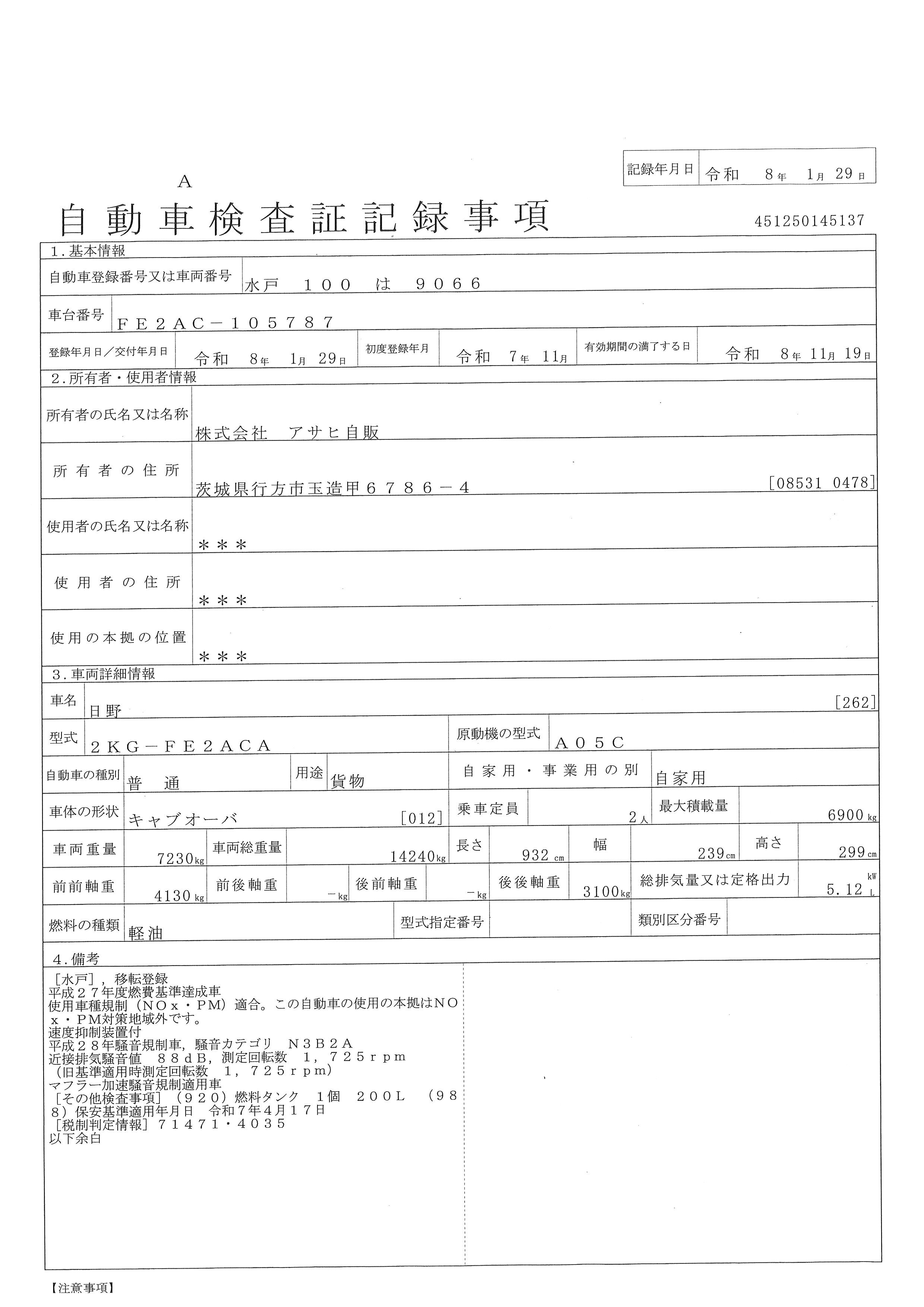 車検証をみる