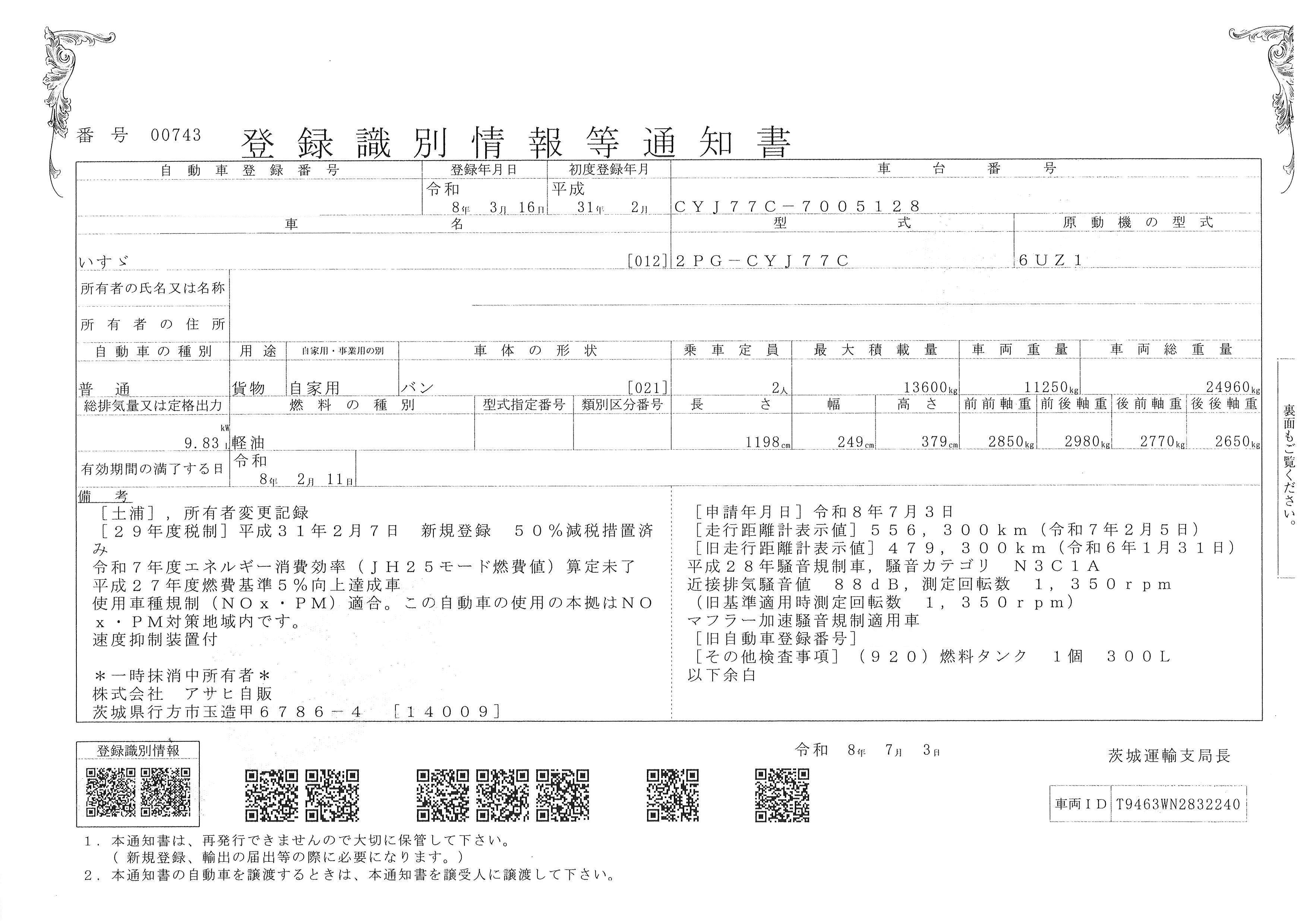 車検証をみる