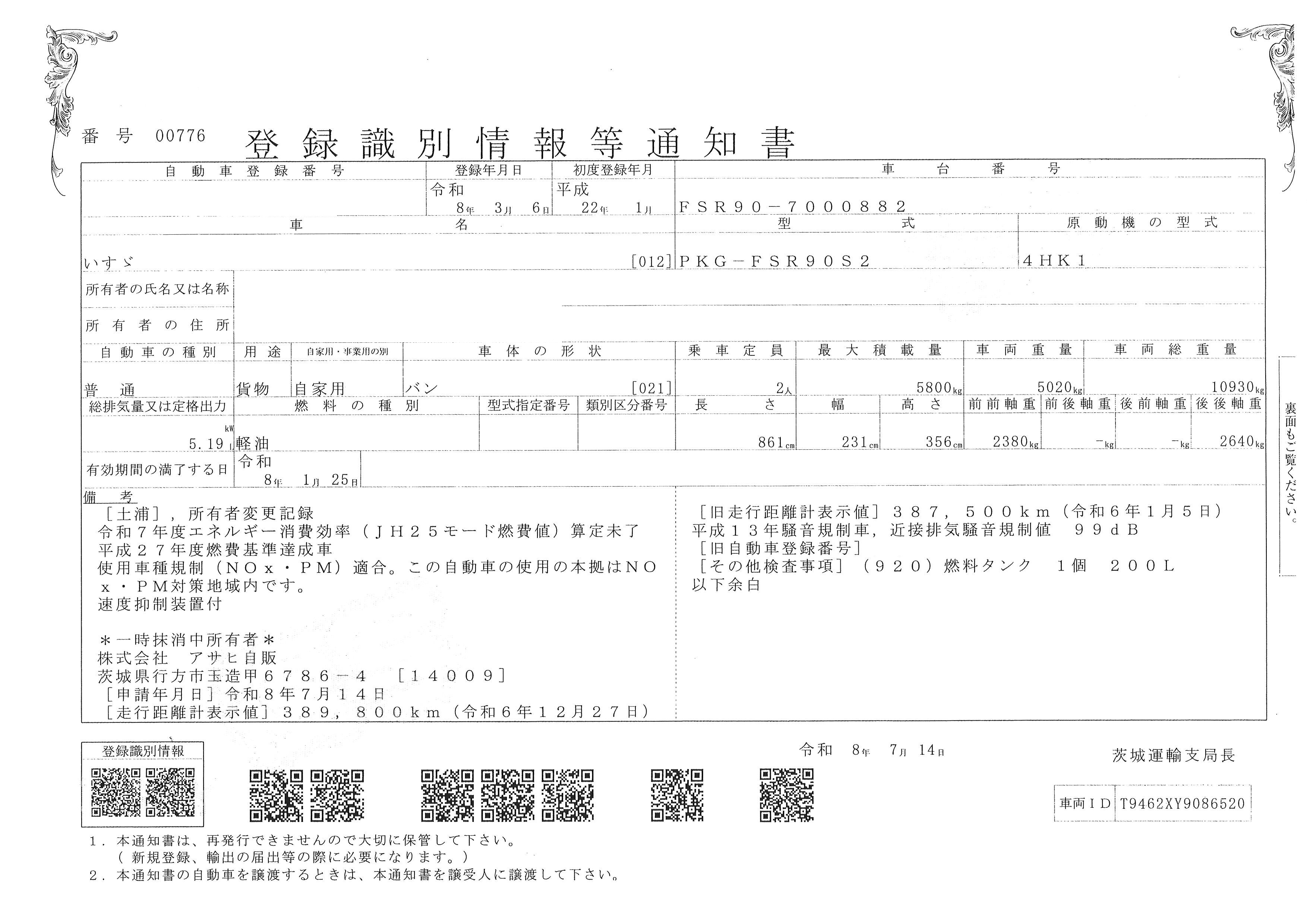 車検証をみる
