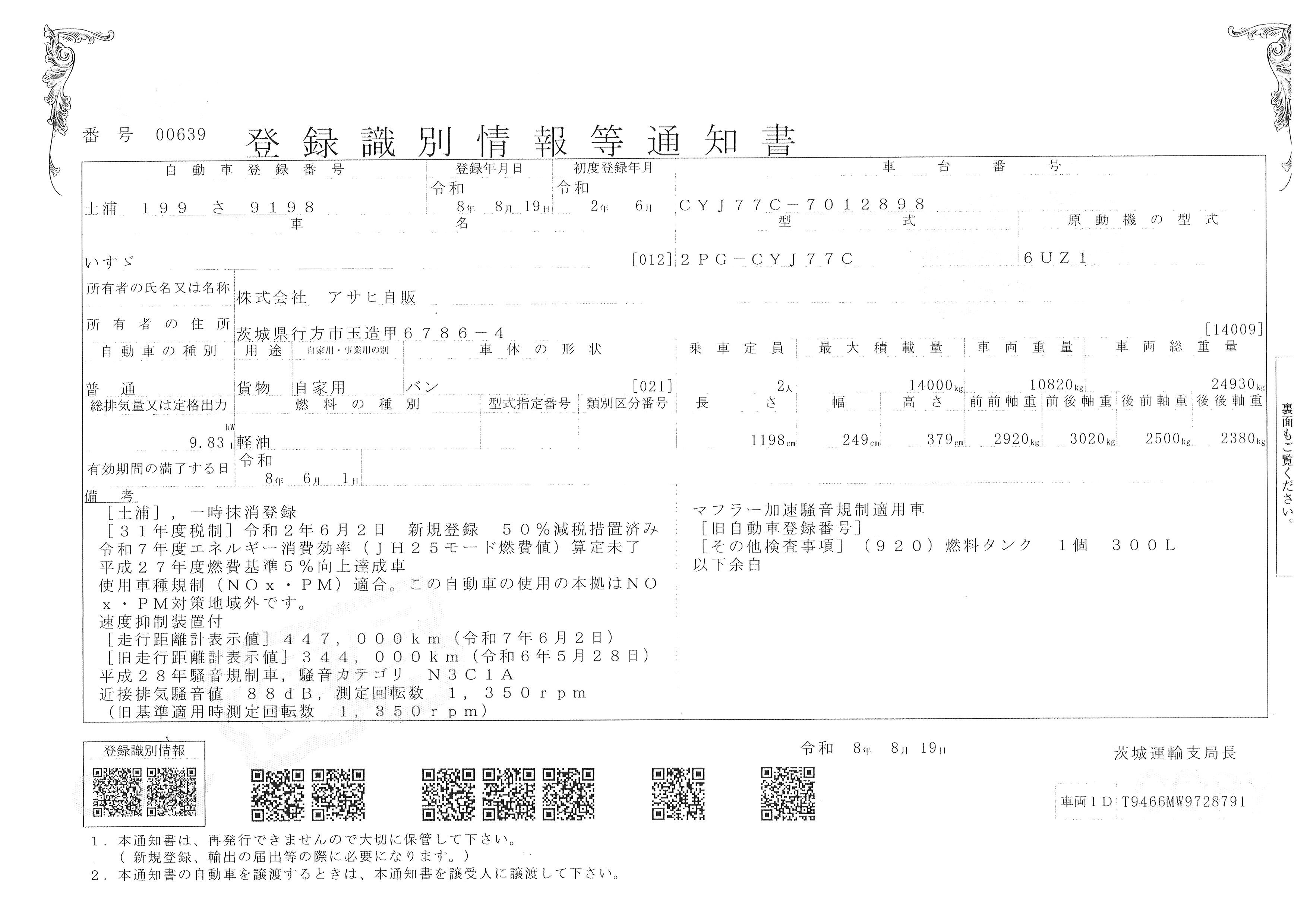 車検証をみる